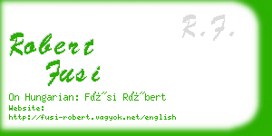 robert fusi business card